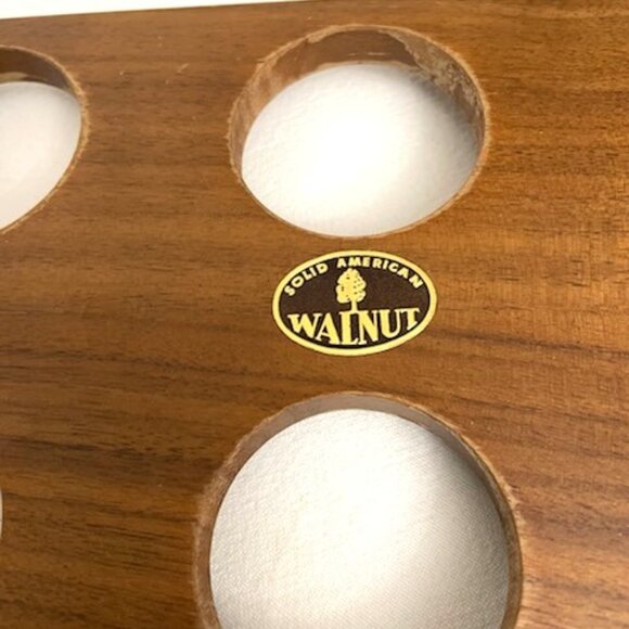 Vtg Solid American Walnut Wood Barware Mission Crafted CA - Picture 2 of 4